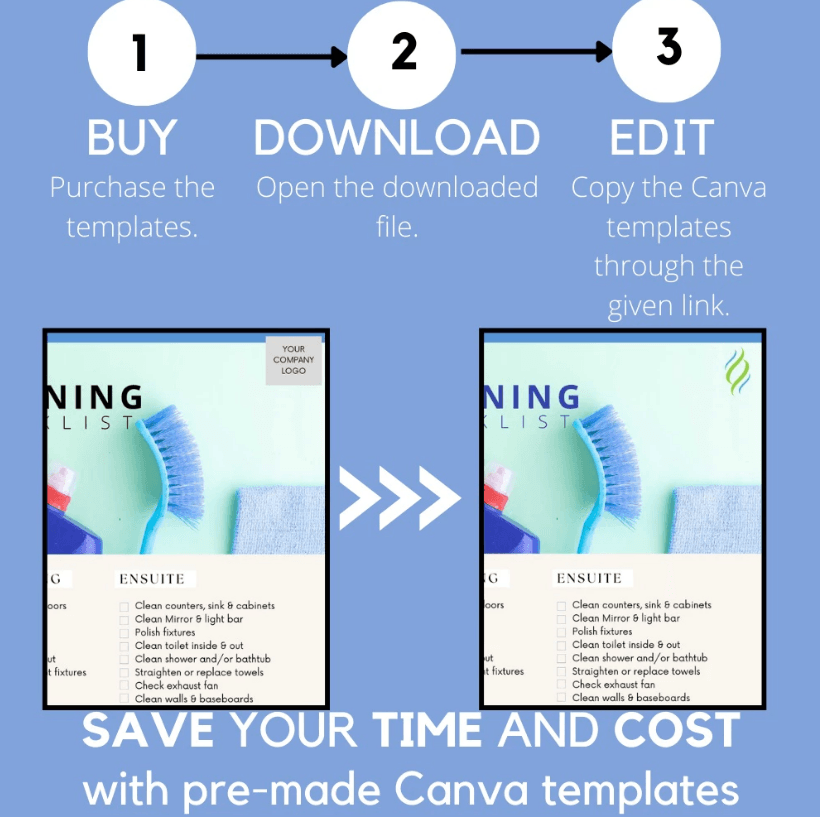 Daily Cleaning Checklist Canva Template | Printable A4 Size for Airbnb | Homestay | Booking.com - Image 6