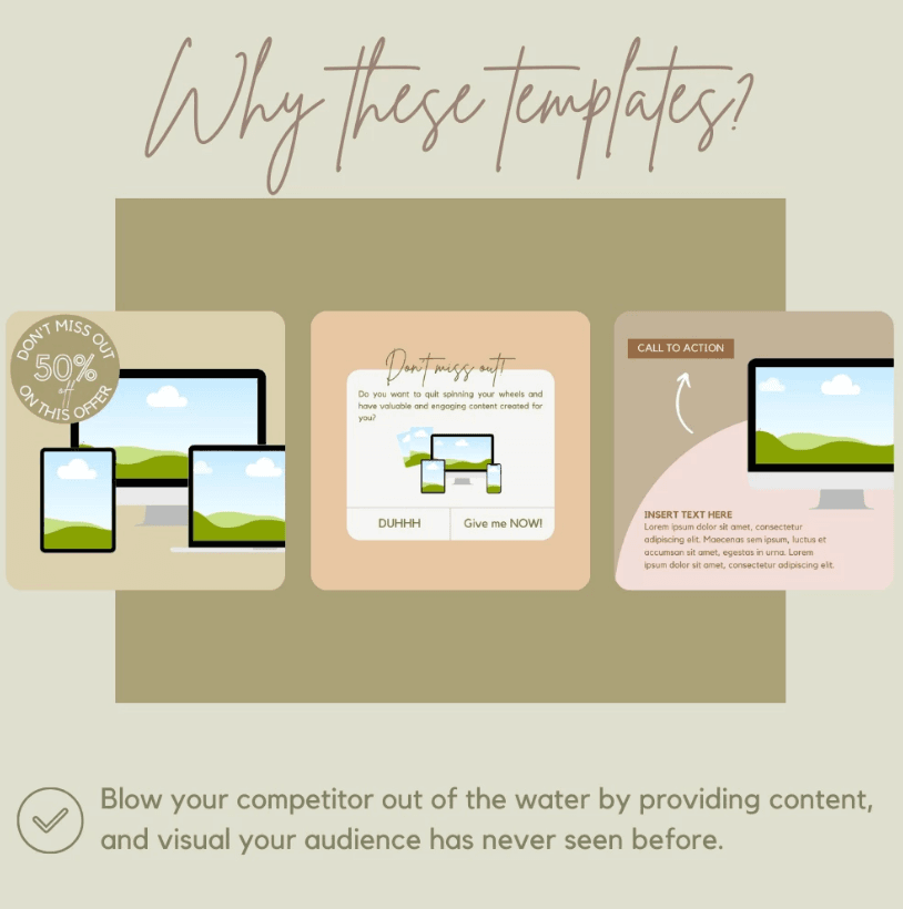 30 Brown Theme Canva Templates Printable A4 for Instagram Facebook Minimalist Design - Image 5