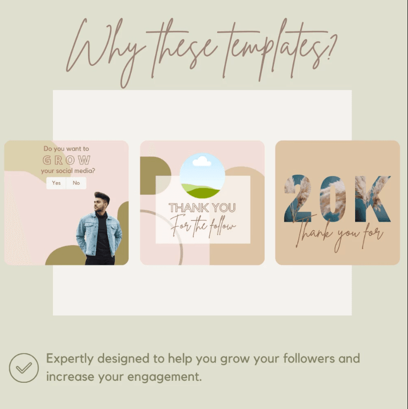 30 Brown Theme Canva Templates Printable A4 for Instagram Facebook Minimalist Design - Image 6