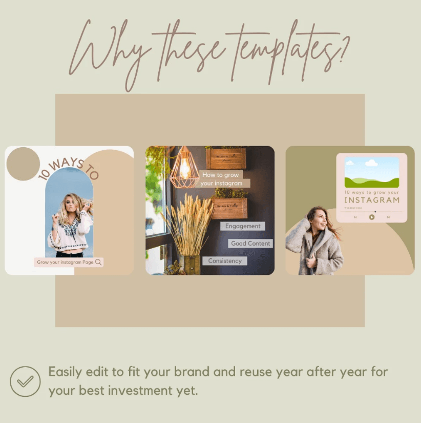 30 Brown Theme Canva Templates Printable A4 for Instagram Facebook Minimalist Design - Image 7