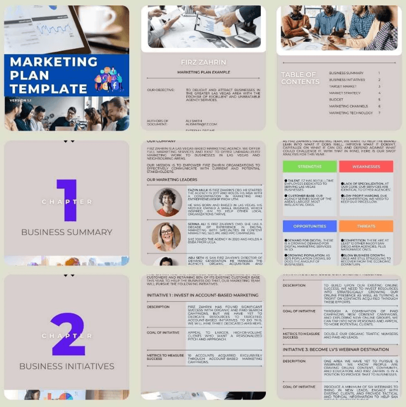 51-Page Marketing Plan Canva Template | Printable A4 Digital Marketing for Business - Image 2