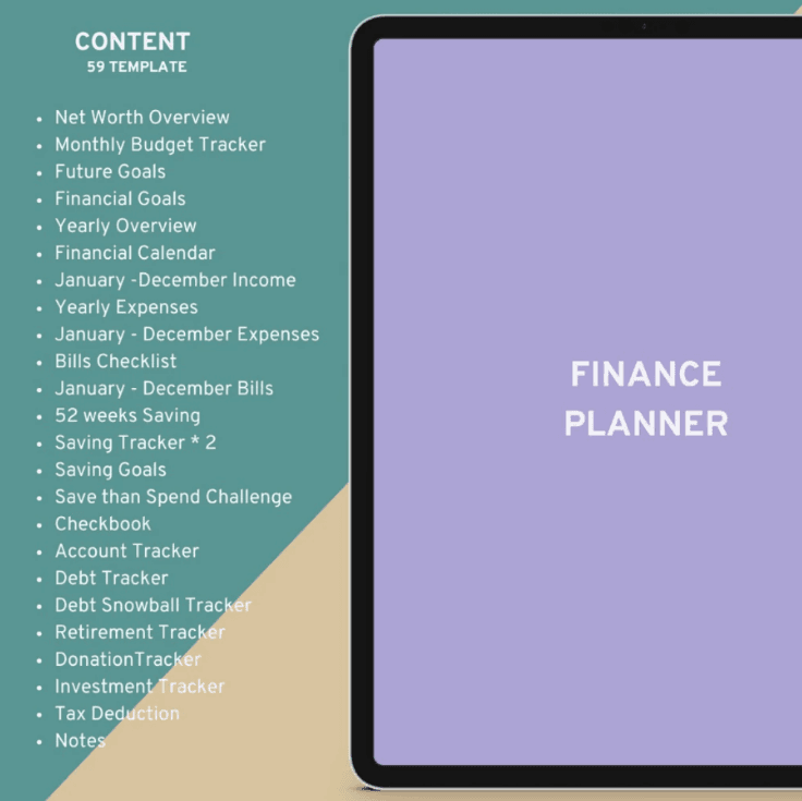 55+ Template Digital Finance Planner | Income, Expenses, Bill, Retirement, Budget Tracker | Cash Management Planner - Image 2
