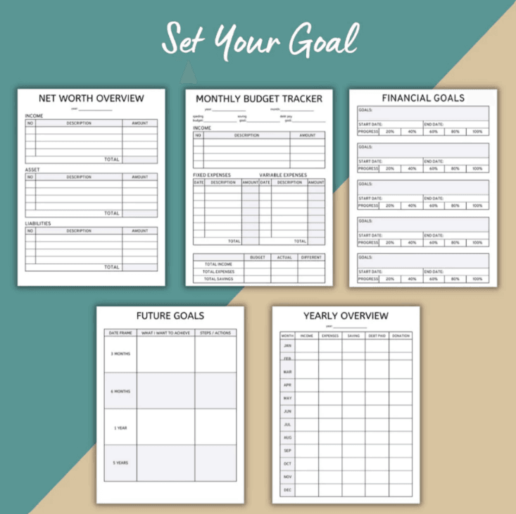 55+ Template Digital Finance Planner | Income, Expenses, Bill, Retirement, Budget Tracker | Cash Management Planner - Image 4